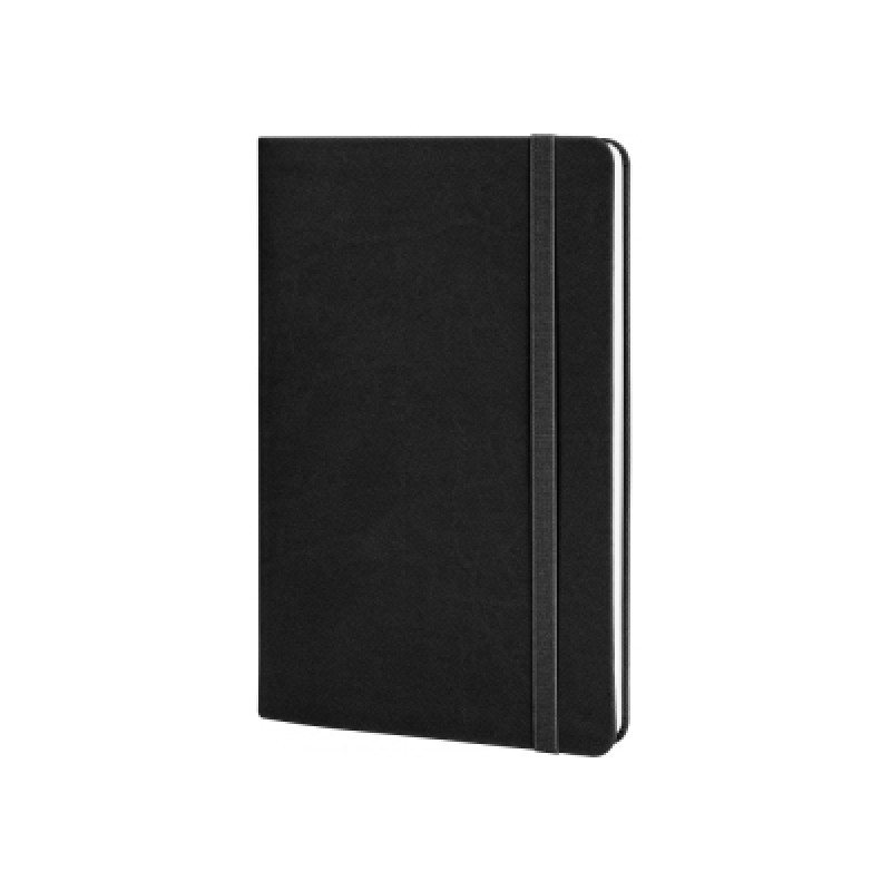 Книга записная Optima А5 VIVELLA, мягкая обложка, резинка, белый блок линия, черный (O27104-01)