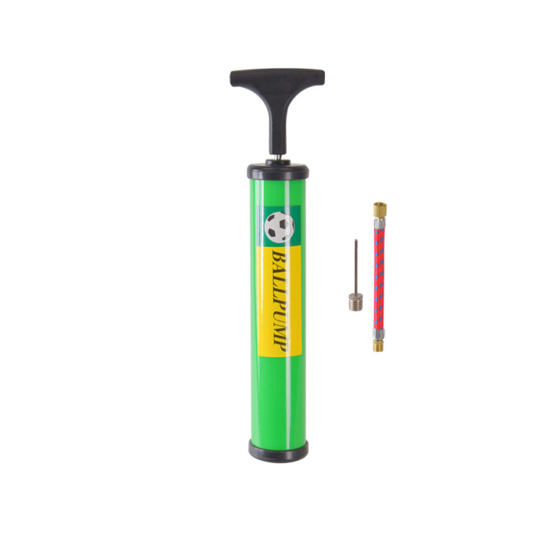 Ручной насос для мячей N41504(Green) 25 см, игла для накачки и гибкий шланг