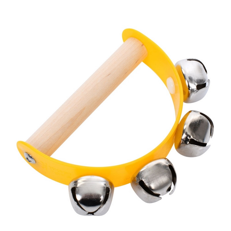 Деревянная игрушка Бубенцы MD 0808(Yellow) желтый, размер 10 x 6,5 см