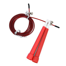 Скакалка швидкісна MS 3765(Red) 290 см, ручка пластик, мотузка гума+метал