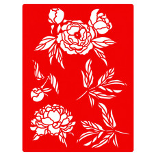 Трафарет багаторазовий "Peony garden #417" FDTR 417, 15x20 см