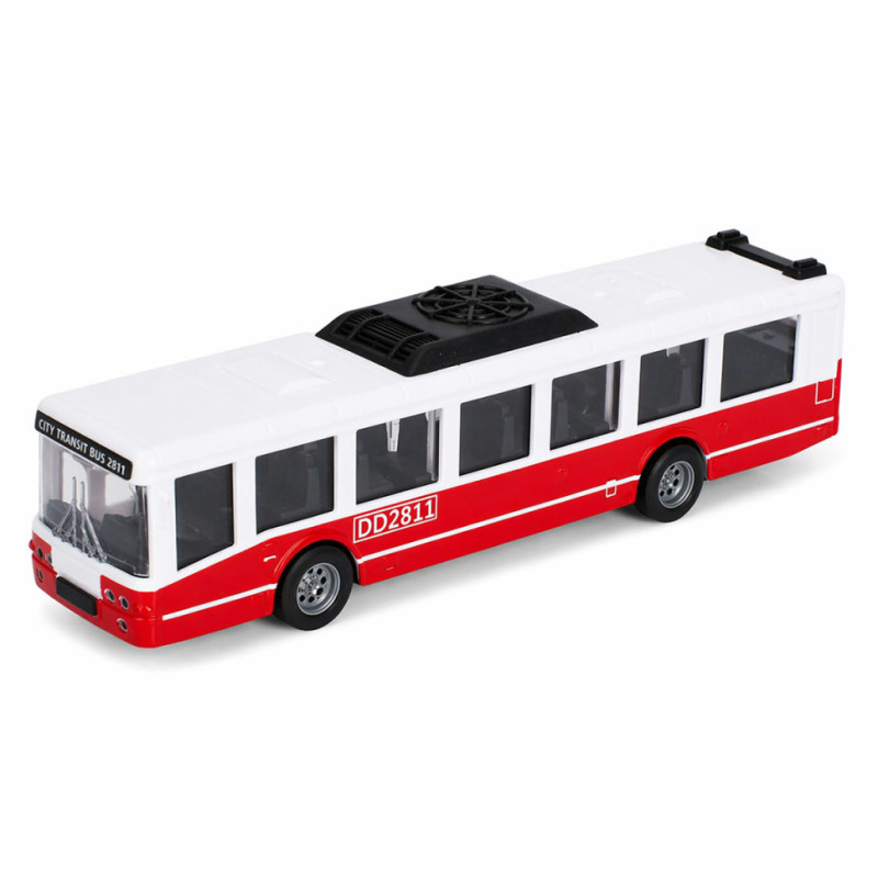 Игрушечный инерционный Автобус 6334(Red) резиновые колеса, 16 см