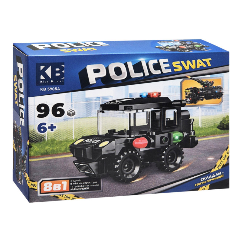Детский конструктор Police SWAT KB 5905A пластик, 96 деталей