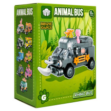 Дитячий конструктор Rhino Bus BB121E-G серії "Animal Bus", 104 деталі