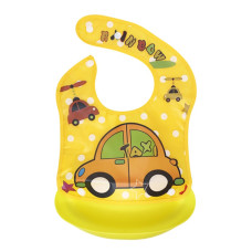 Дитячий слинявчик "Трактор" MGZ-0602(Orange Car) зі знімною кишенькою