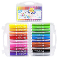 Набір фломастерів "Water color pen" 229-24(Blue) 24 кольори, у пластиковому боксі