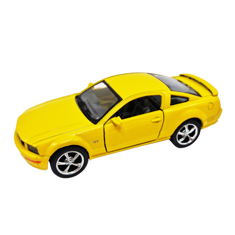 Инерционная машинка FORD MUSTANG GT 2006 Kinsmart КТ5091, 1:42  Желтый