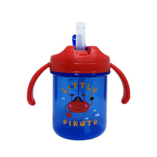 Дитячий поїльник з трубочкою "Little pirate" MGZ-0335 (Red) 280 мл