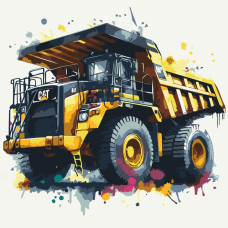 Картина за номерами "Яскравий самоскид" 12512-AC 40х40 см