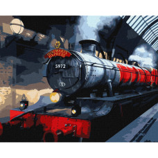 Картина за номерами "Harry Potter: Гоґвортський експрес" KHO5210 з фарбами металік 40x50 см