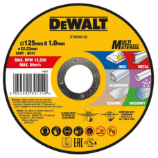 Круг відрізний DeWALT MULTI-MATERIAL, 125x1x22,23мм (DT20595)