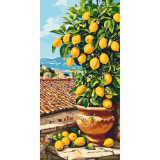 Картина за номерами "Цитрусове дерево (лимон)" LW5116, 40х80 см