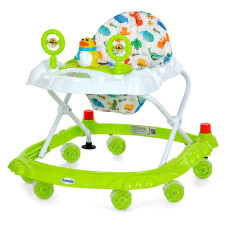 Дитячі Ходунки M 3168-1(Green) музичні та світлові ефекти, зі стопором