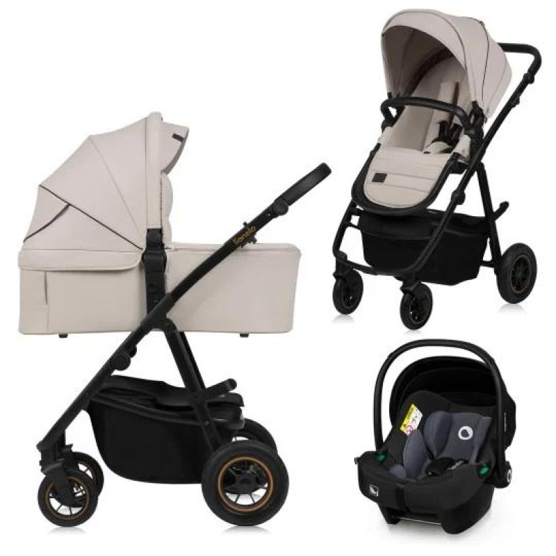 Универсальная коляска 3 в 1 Lionelo AMBER PLUS BEIGE SAND