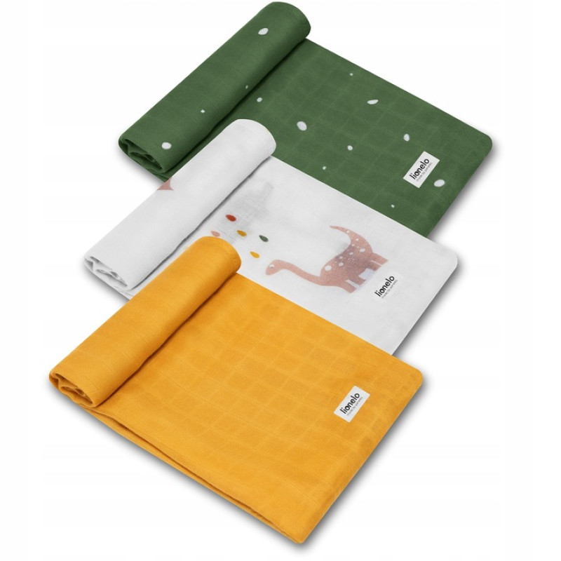Пеленальный набор Lionelo DINO BAMBOO BOX Multicolor