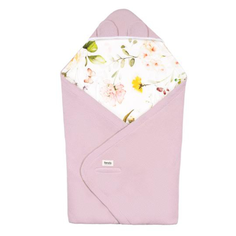 Покрывало Lionelo TRAVEL SWADDLE BLANKET PINK FLOWER