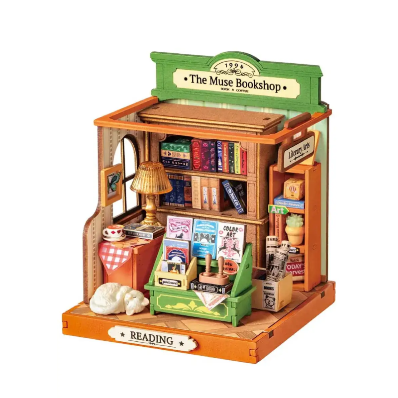 Конструктор 3D міні-будинок Robotime Rolife The Muse Bookshop DS040