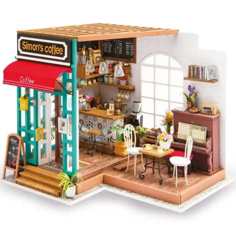 Конструктор 3D міні-будинок Robotime Rolife Simon's Coffee DG109