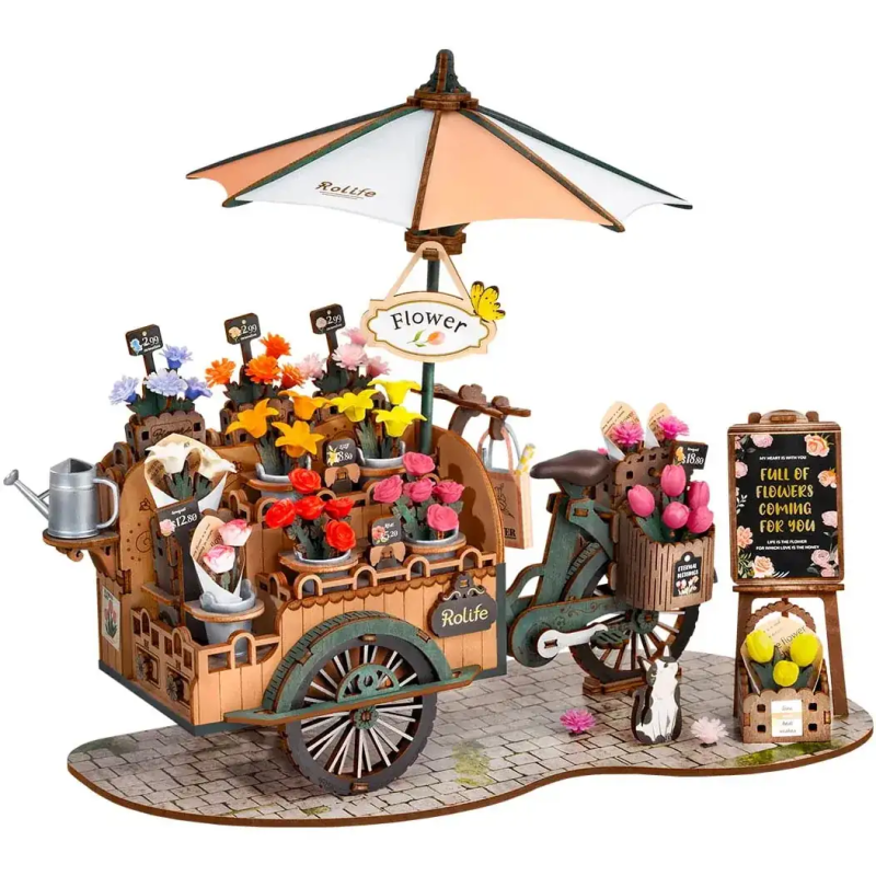 Конструктор 3D міні-будинок Robotime Rolife Blossom Cart TGS03