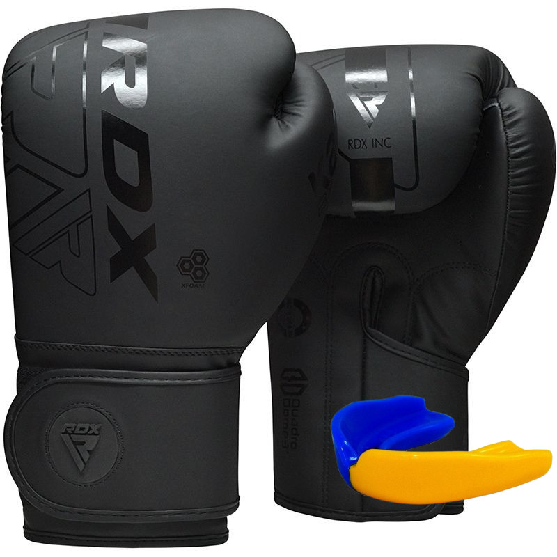 Боксерські рукавиці RDX F6 Kara Matte Black 6 унцій  (капа в комплекті)