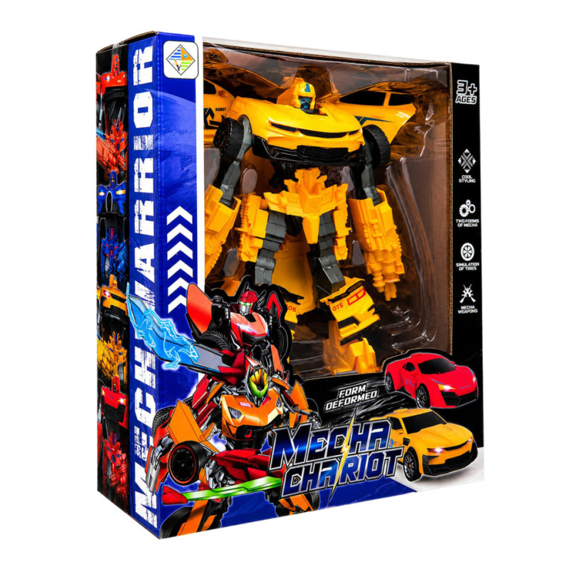 Детская игрушка Трансформер HY-3344(Yellow) робот 18 см+машина