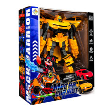 Детская игрушка Трансформер HY-3344(Yellow) робот 18 см+машина