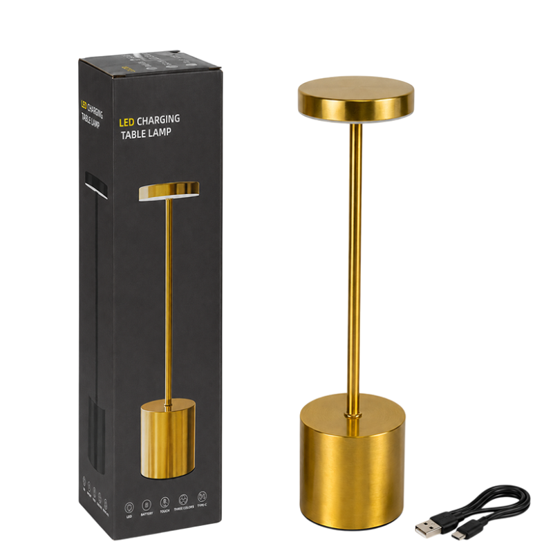 Аккумуляторная настольная LED-лампа с сенсорным управлением 34 см Gold