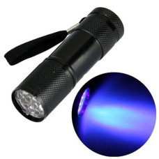 Фонарь ультрафиолетовый мини УФ фонарик 9LED, 395-400нм