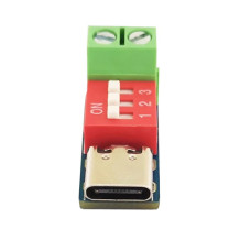 Тригер швидкої зарядки Type-C PD QC 5-20В, Dial-код, до 100Вт, CH224K