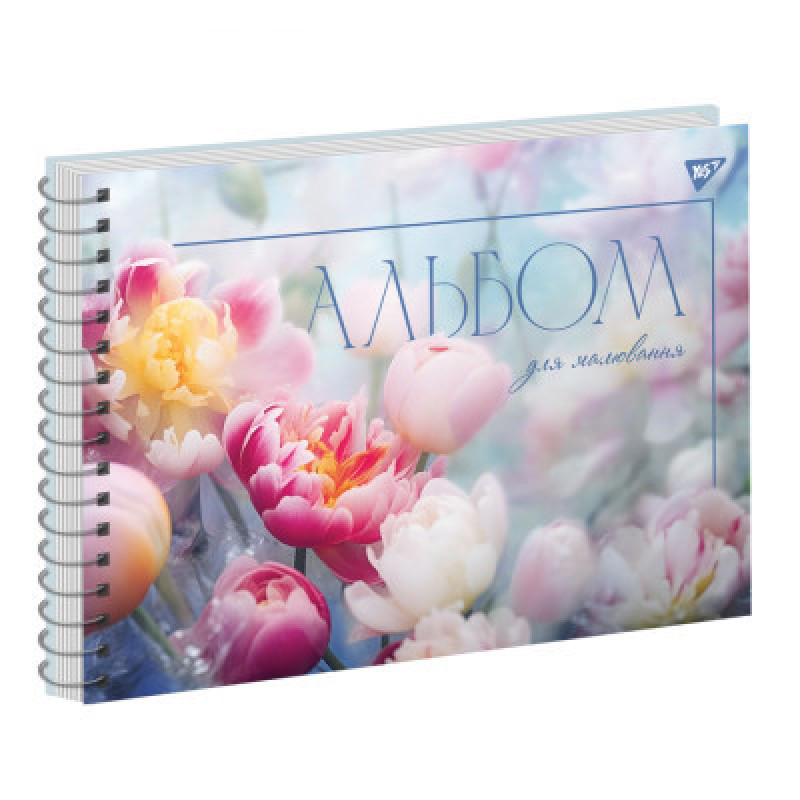3шт, Альбом для рисования Yes А4 20 Спираль Tulips (130564)