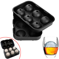 Форма силиконовая для льда Шарики, 6 ячеек 4.5см двойная Ice Ball для виски