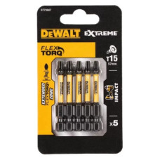 Набор бит DeWALT IMPACT TORSION, ударные, Torx, T15, L=57 мм, 5 шт (DT7394T)