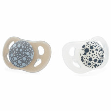Пустушка Twistshake Pastel Grey White (2шт) 0-6 міс, силіконова (78594)