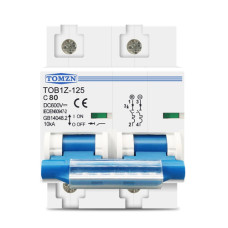 Автоматичний вимикач DC 2P 80А 10кА 600В, TOMZN TOB1Z-125