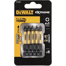 Набор бит DeWALT IMPACT TORSION, ударные, Pozidriv, Pz1, L=57 мм, 5 шт (DT7390T)