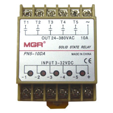 5-канальне твердотільне реле SSR PN5-10DA 10А DC-AC