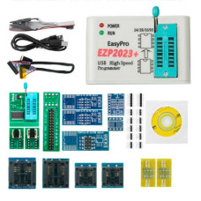 USB програматор EZP2023+ і набір адаптерів, 24 25 93 95 EEPROM, 25 FLASH