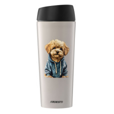Термокружка Ardesto Coffee Time Maltipoo 450мл, нержавіюча сталь, бежевий (AR2645MP)