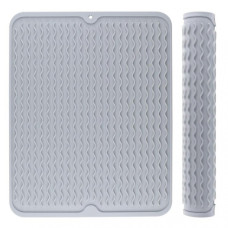 Коврик силиконовый нескользящий для сушки посуды 30*40см Gray