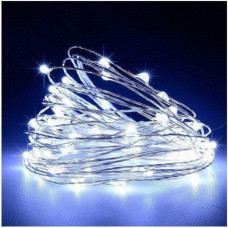 Гірлянда світлодіодна роса на батарейках 5 м, 50 LED (Білий)