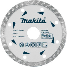 Круг відрізний Makita алмазний по бетону та мармуру турбо 115x22.23 мм (D-52794)