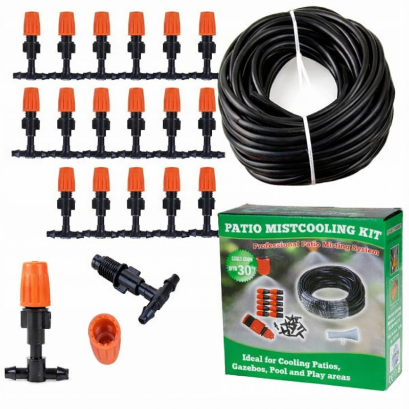 Душ-ороситель воды для террасы и сада туман Patio Mist Cooling kit 15 метров