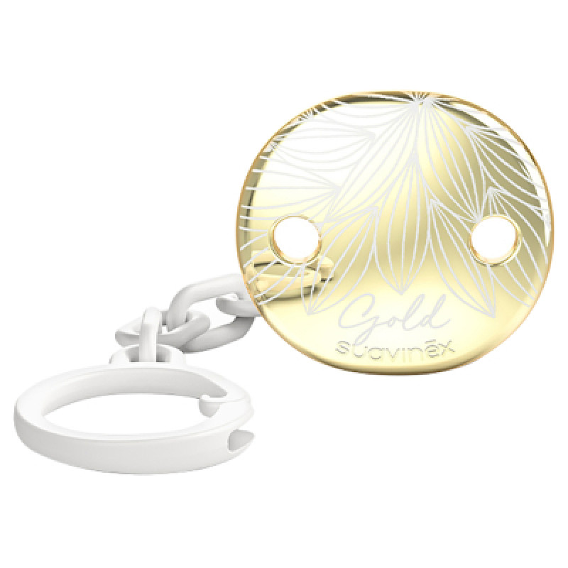 Клипса для пустышек Suavinex Gold Edition белая (307866)
