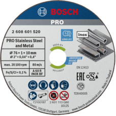 Круг отрезной Bosch Expert for Inox, 76х10х1мм, 5шт (2.608.601.520)