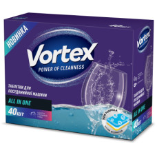 Таблетки для посудомийних машин Vortex All in 1 40 шт. (4823071618594)