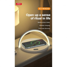 Беспроводное индукционное зарядное устройство + ночник и подставка ,USB-Type-C 15W 3 in 1 White