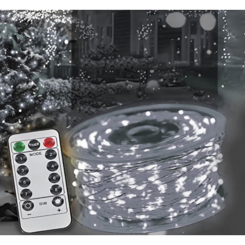 Гирлянда светодиодная роса 50 м, 500 LED (Белый)