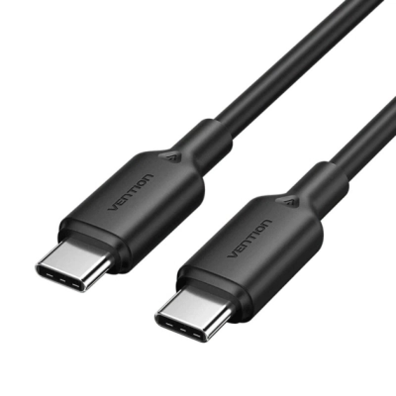 Кабель USB 2.0 Type-C M-M, 1.0 м 60W Black Nickel-Plated Vention