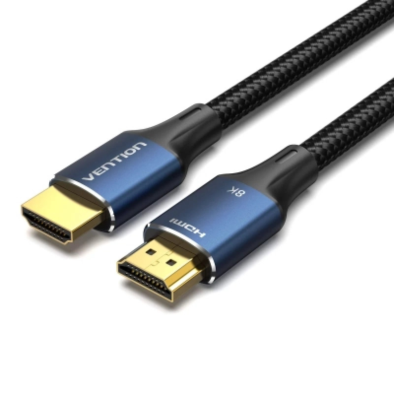Кабель HDMI M - M, 1.5 м, V2.1, 8K 60Гц обплетення, Blue Aluminum Alloy Type Vention