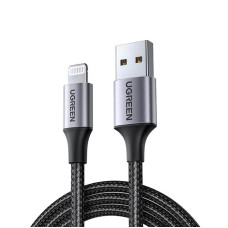 Кабель USB 2.0 AM-Lightning M, 1 м, 2.4A, Чорний, US199 UGREEN